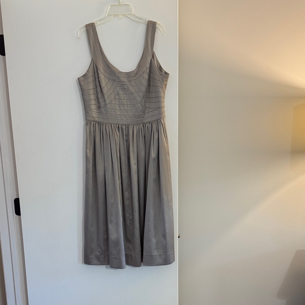 BCBGeneration Silver Sleeveless Midi Dress